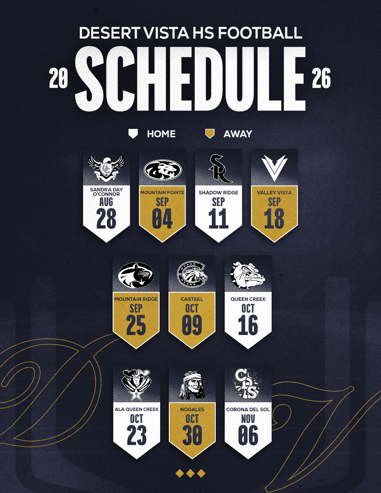 A football schedule lists the teams and their upcoming games. AI generated content