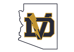 A gold and blue logo with a lightning bolt in the middle. AI generated content