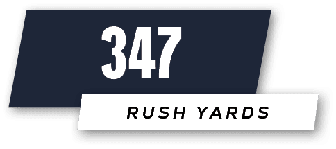 RUSH yards,34