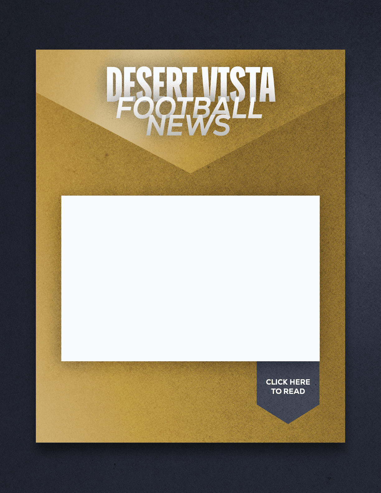 A poster advertising a game between Desert Vista and O'Connor. AI generated content
