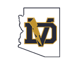 A stylized black and gold letter M with a lightning bolt design is overlaid on a white outline of a U.S. state. Description generated by AI