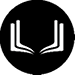 A black and white image of a book with a white letter “U" on the cover. AI generated content