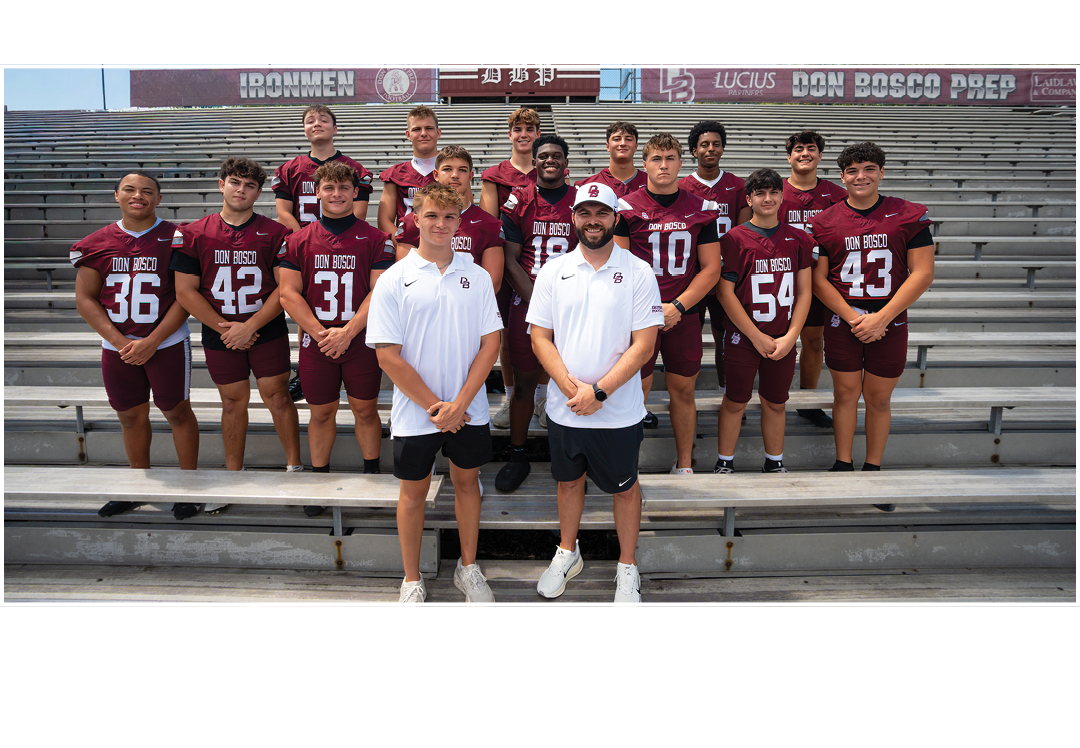 Left to right: Posci (Manager), Coach Spence Santana, Moreda, Abromowicz, DiGregorio, Allen, Berardesco, Finnerty, Sc...
