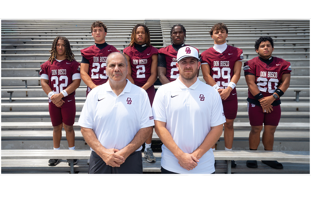 Left to right: Coach Katz, Coach Bobby Fitts, Ramos, Thomas, Richardson, Abromowicz, Padilla,RUNNING BACK