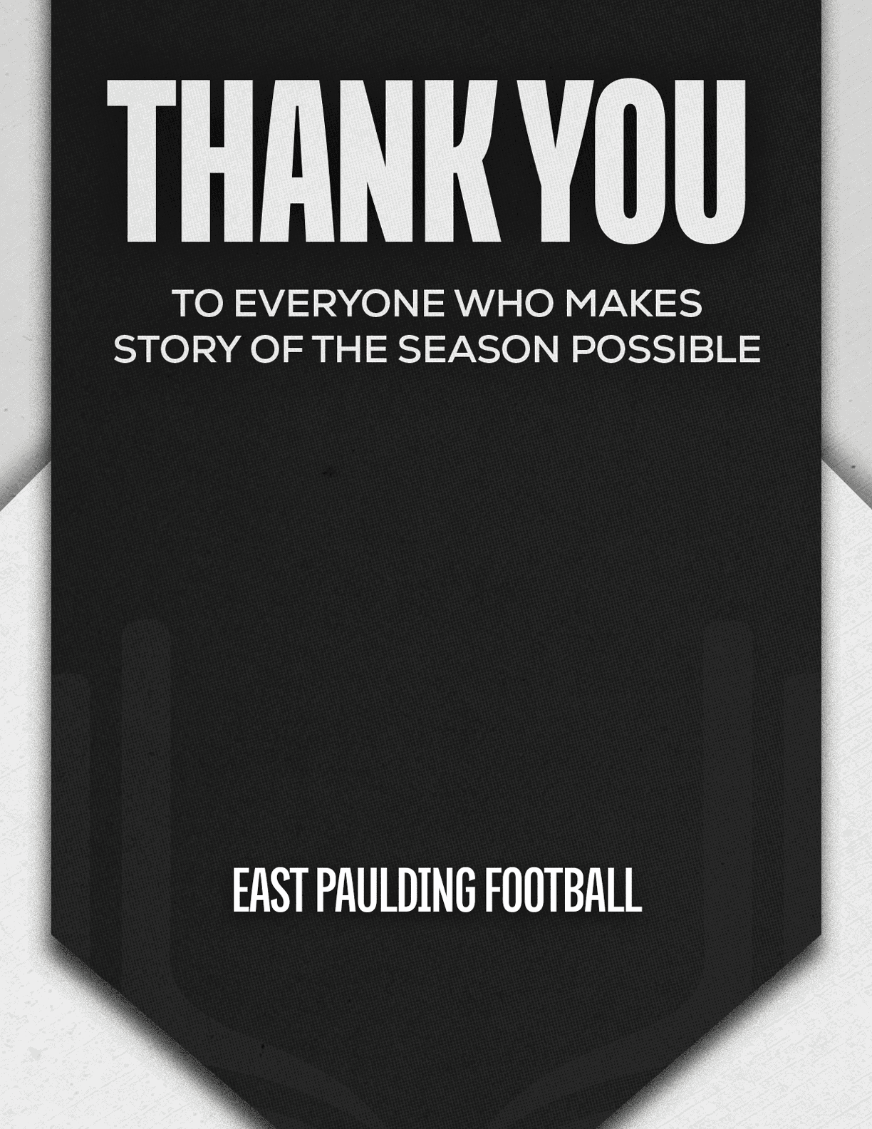 A blue and red banner with the words “Esterro Football" written on it. Description generated by AI