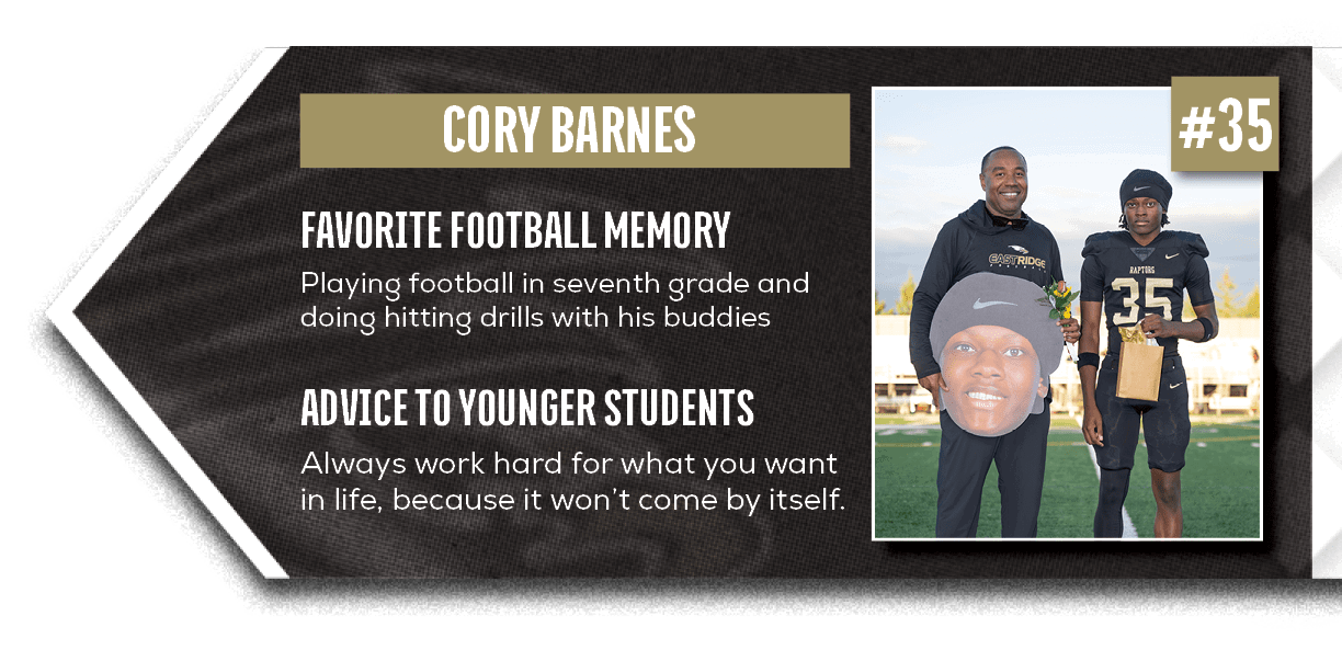 Always work hard for what you want in life, because it won’t come by itself.,Playing football in seventh grade and do...