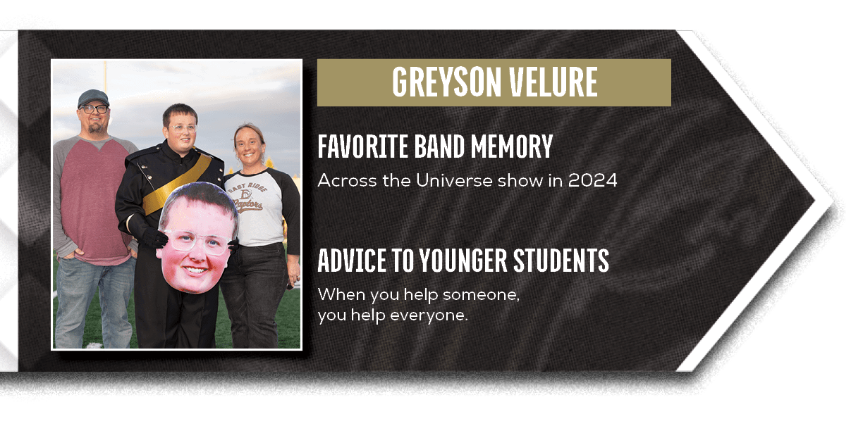 When you help someone, you help everyone.,Across the Universe show in 2024,ADVICE TO YOUNGER STUDENTS,FAVORITE BAND M...