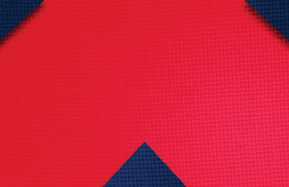 A blue and red triangular shape. Description generated by AI
