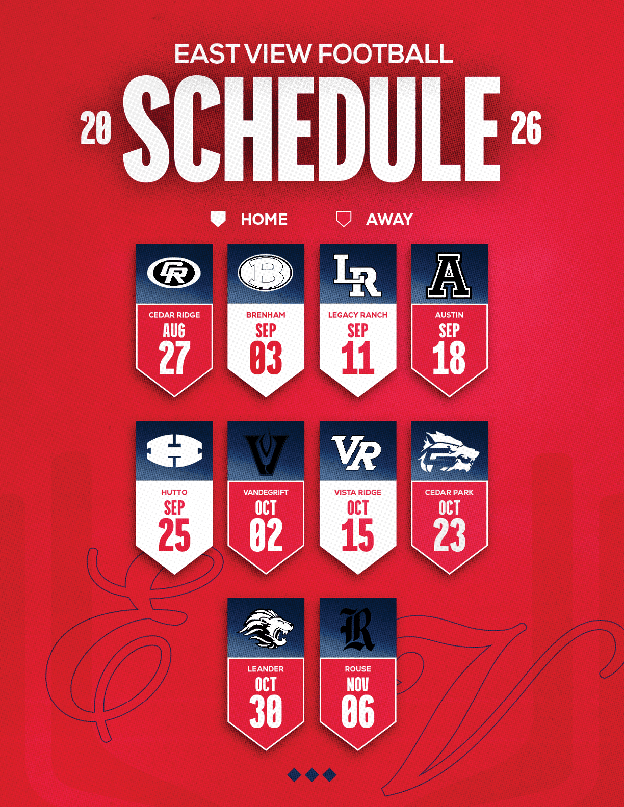 A football schedule for the 2014 season. Description generated by AI