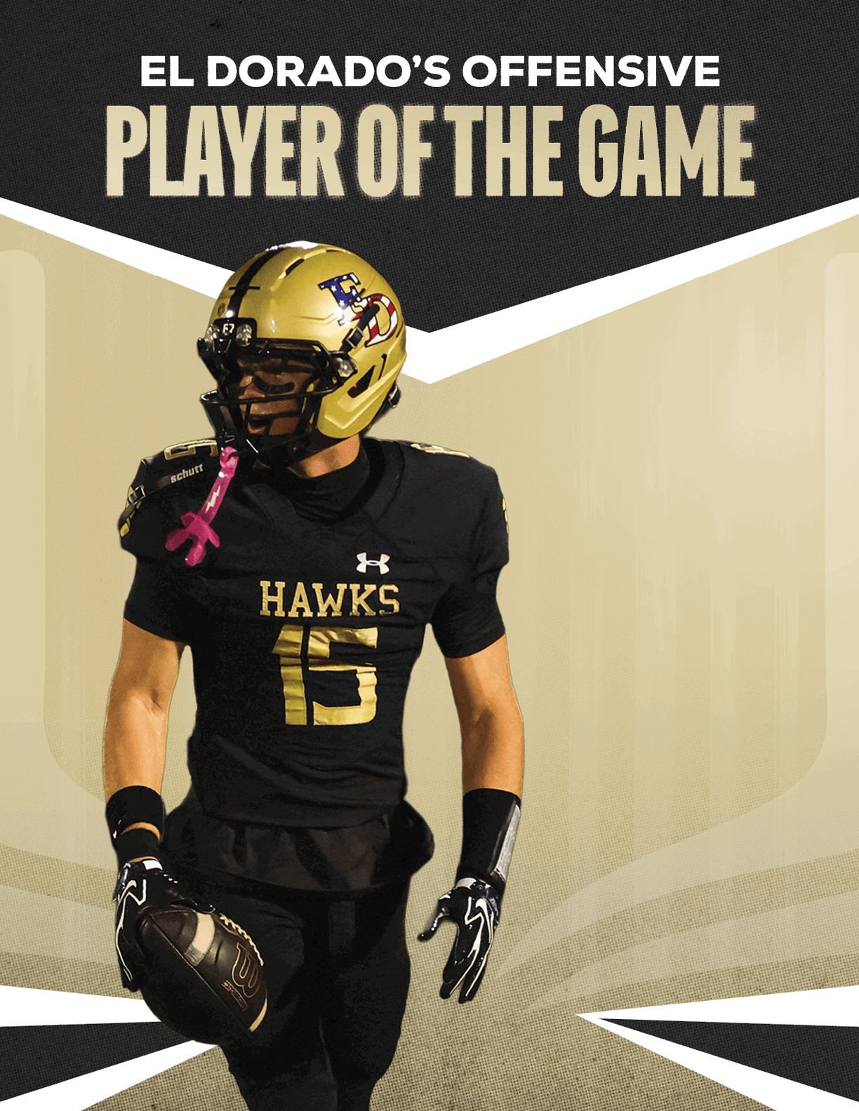A poster for Mountain Vista's Players of the Game. Description generated by AI