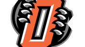 A blue and white bull head. Description generated by AI