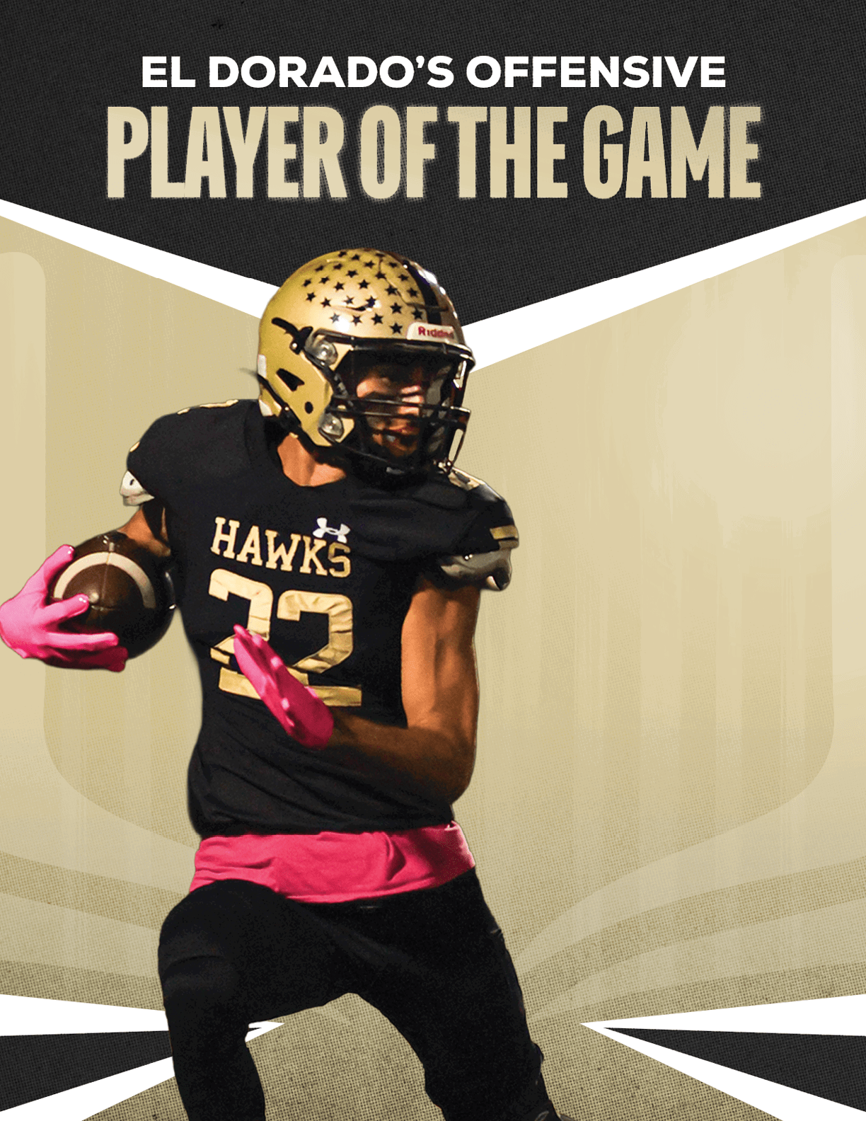 A poster for Mountain Vista's Players of the Game. Description generated by AI