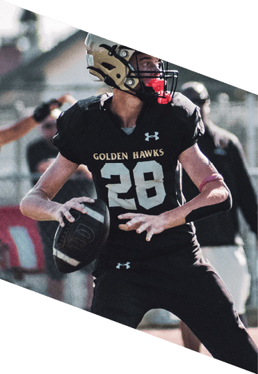 A young man wearing a football uniform is smiling and laughing. AI generated content