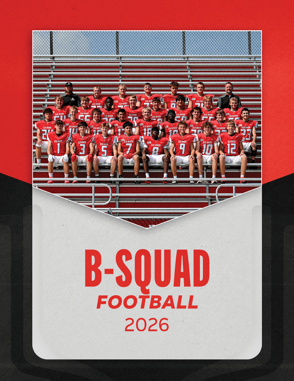 A group of football players sitting on a bench. Description generated by AI