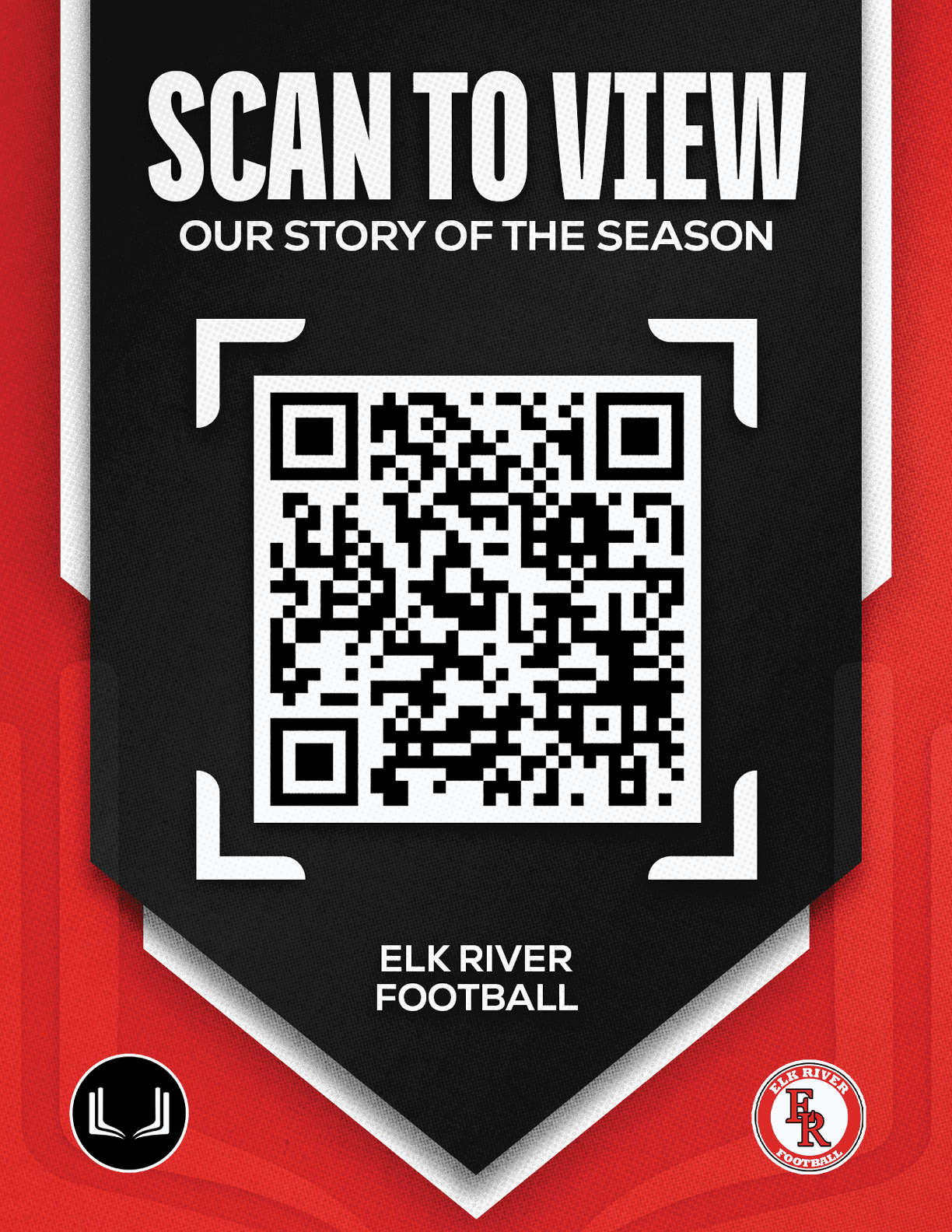 A red and white football team logo. Description generated by AI