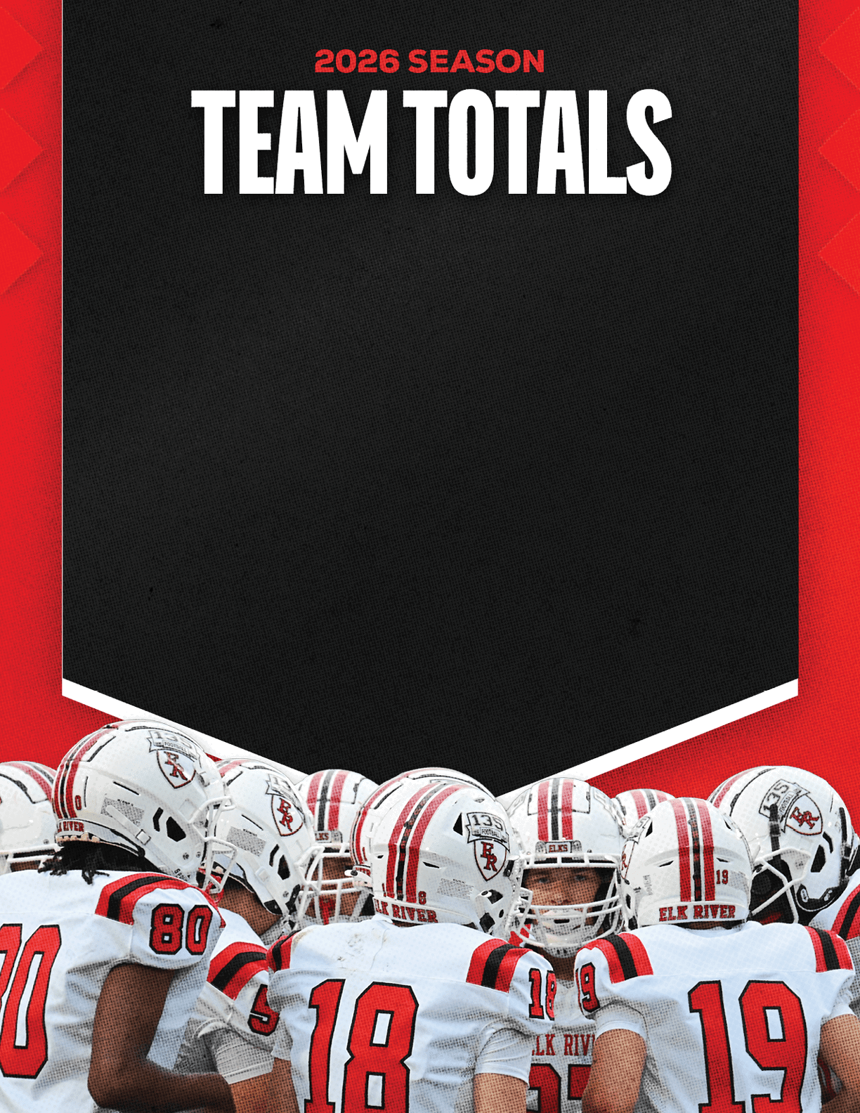 A group of football players standing on the field. Description generated by AI