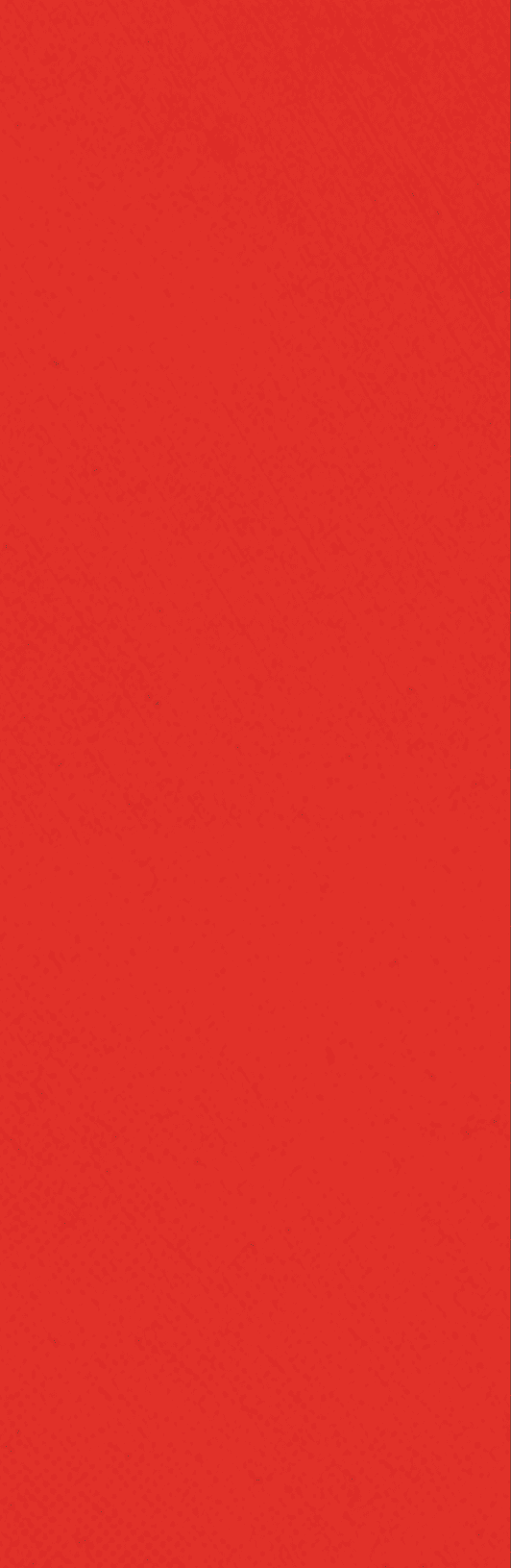 A red background with a white stripe. Description generated by AI