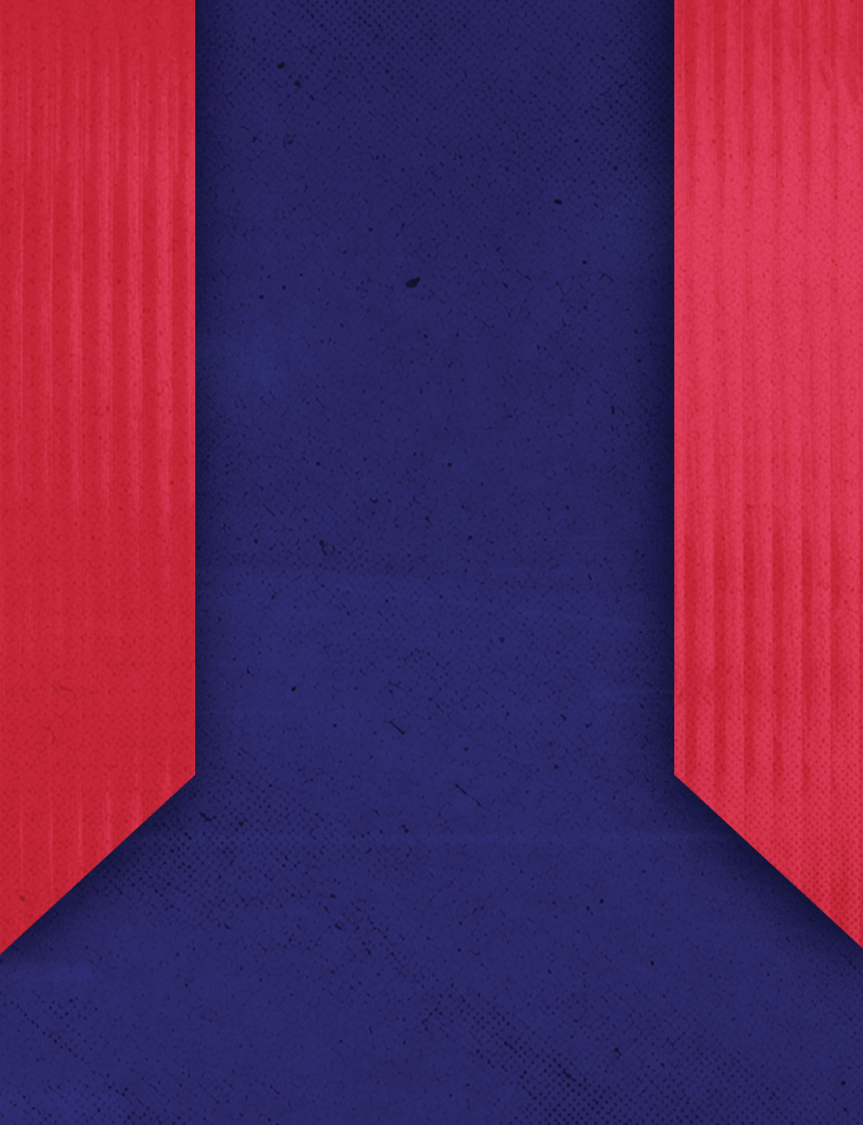 Three red and blue flags. Description generated by AI