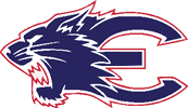A blue and red logo of a cat with its mouth open. Description generated by AI