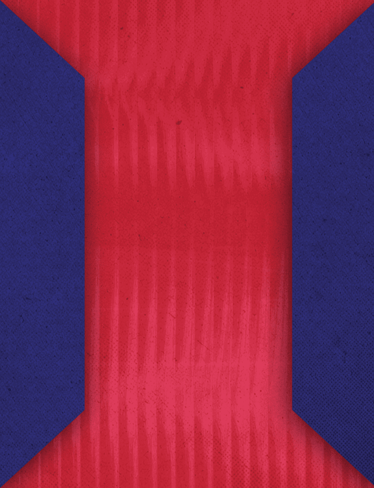 A red and blue tie with a red background. Description generated by AI