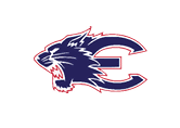 A blue and red logo of a cat with its mouth open. Description generated by AI