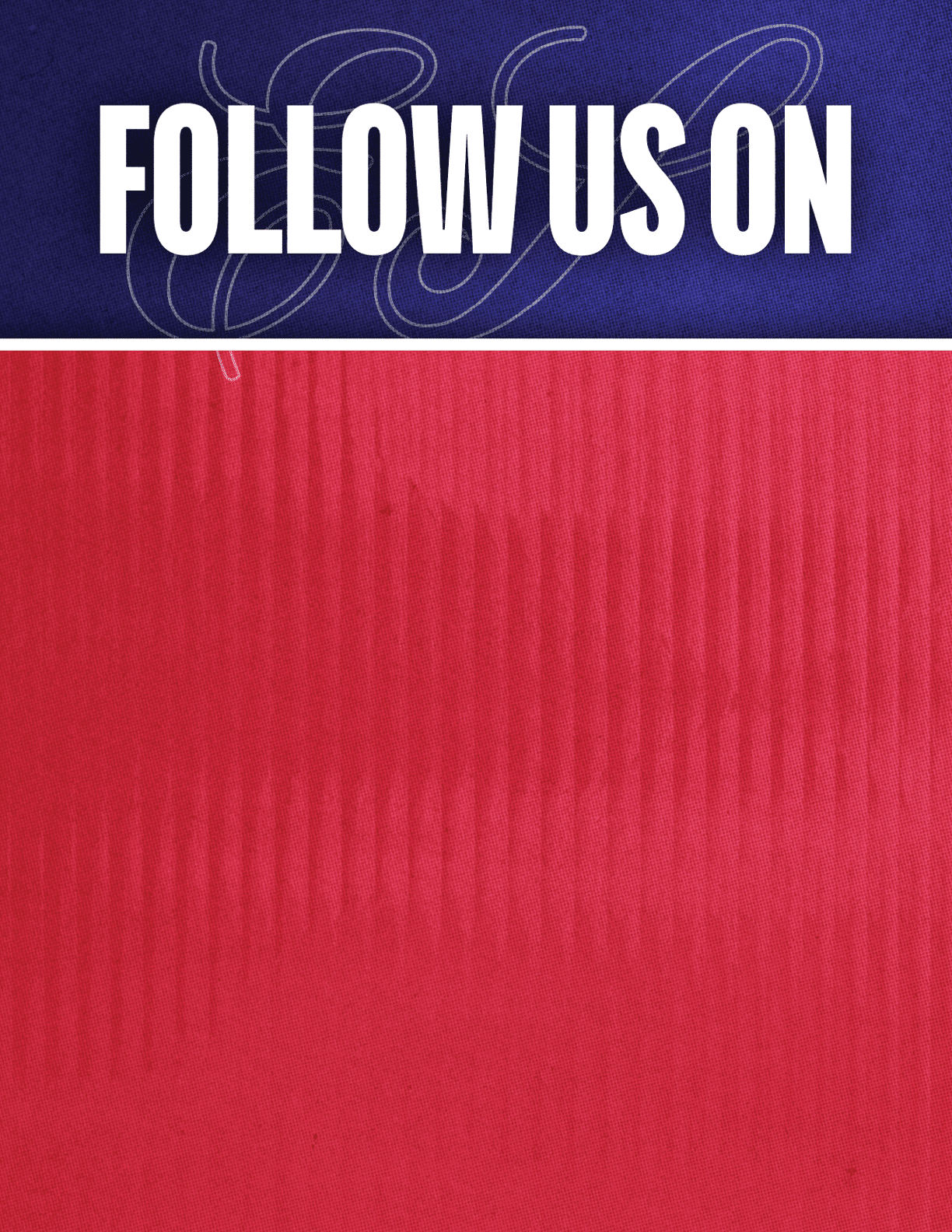 A red and blue striped fabric. Description generated by AI
