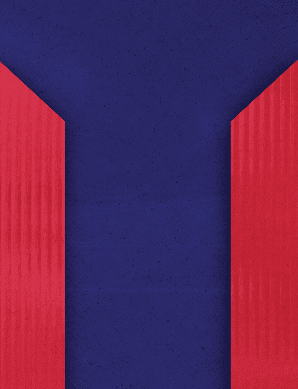 Three red and blue triangles. Description generated by AI