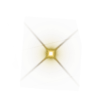 A yellow circle with a light shining in the middle. Description generated by AI