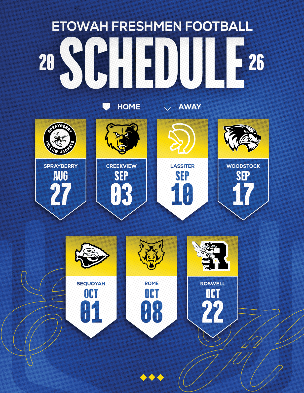 A football schedule for the 2014 season. Description generated by AI