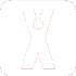 A red and white X. Description generated by AI
