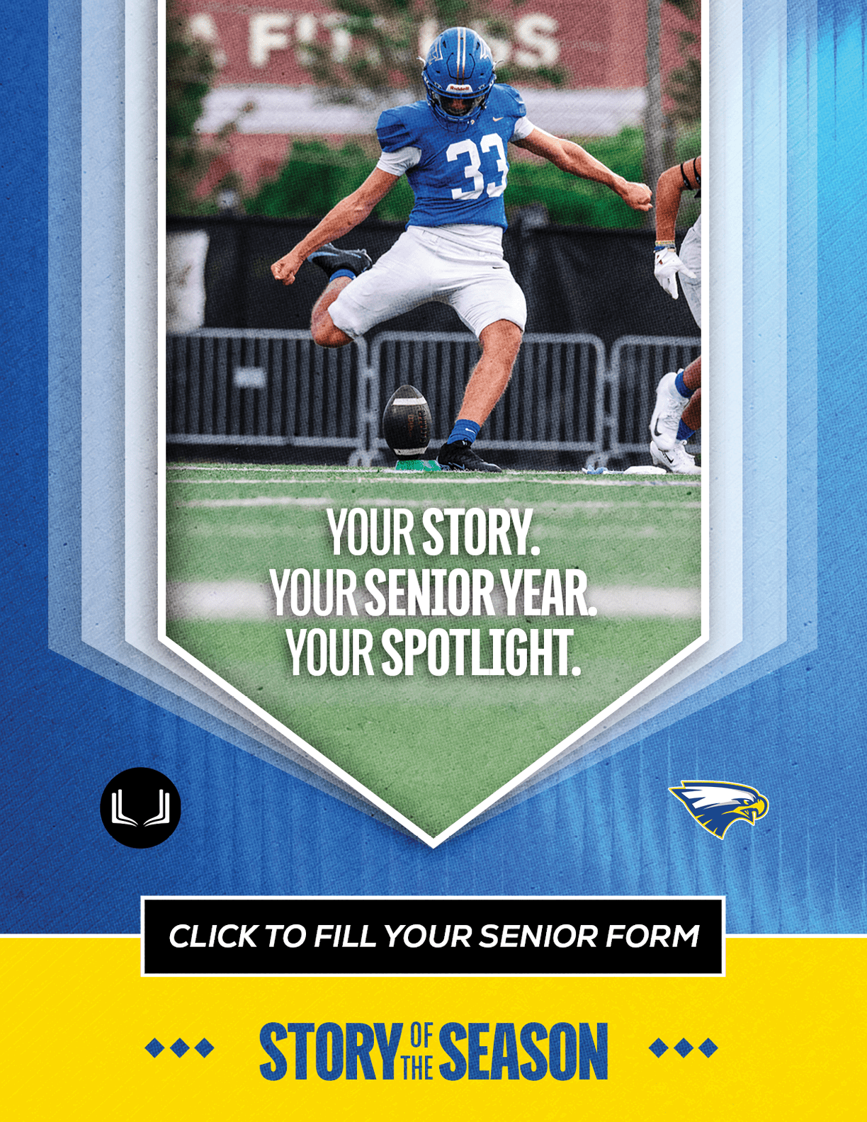 A football player in a green jersey with the number 32 on it. Description generated by AI