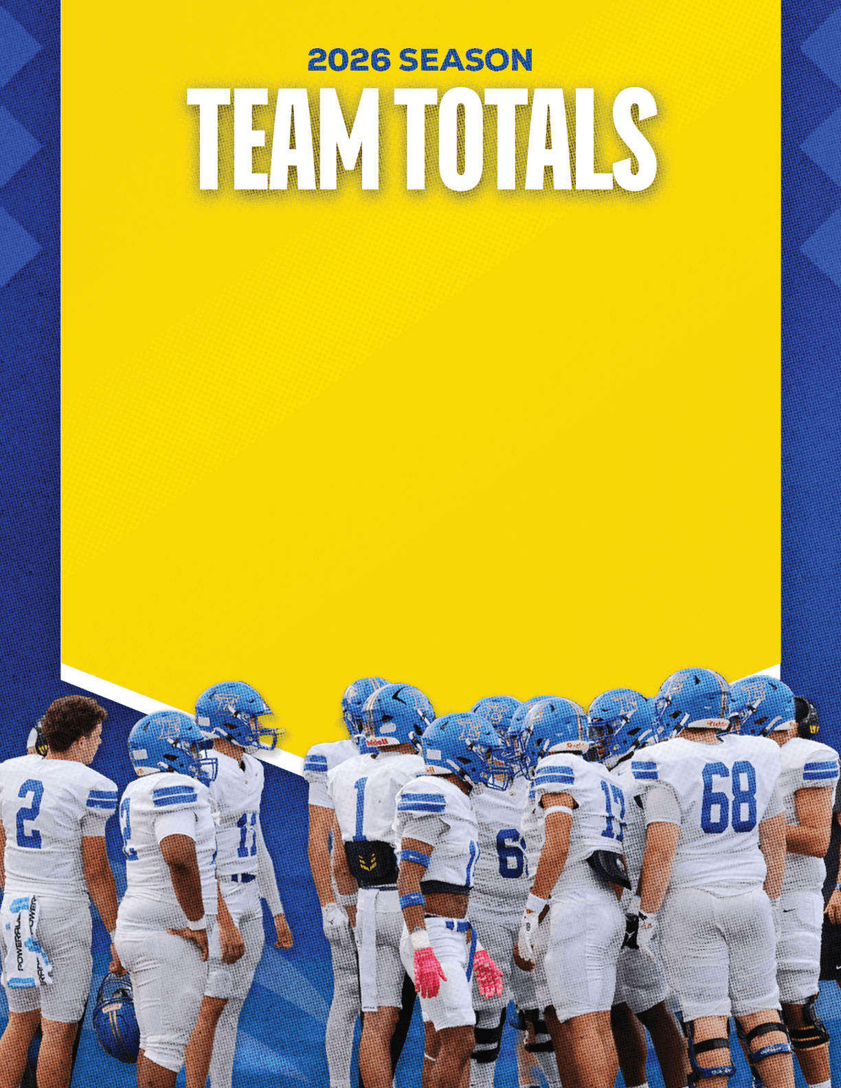 A group of football players standing on a field. Description generated by AI