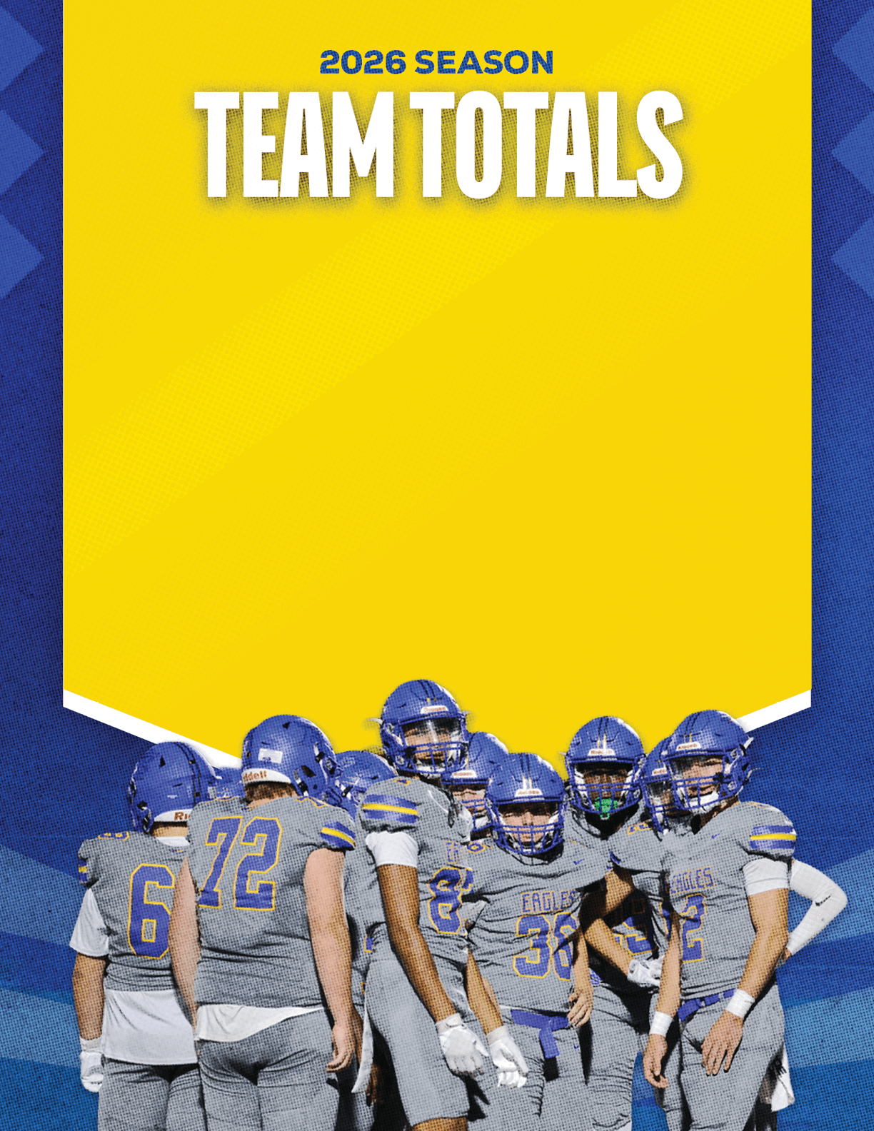 A group of football players standing on a field. Description generated by AI