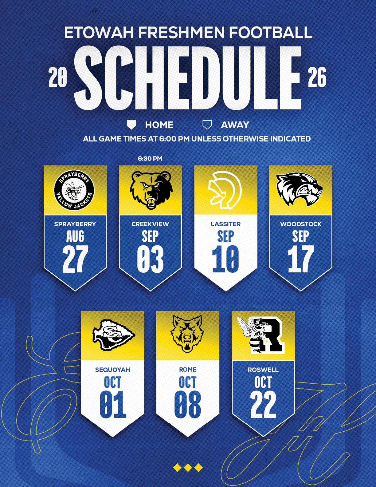 A football schedule for the 2014 season. Description generated by AI