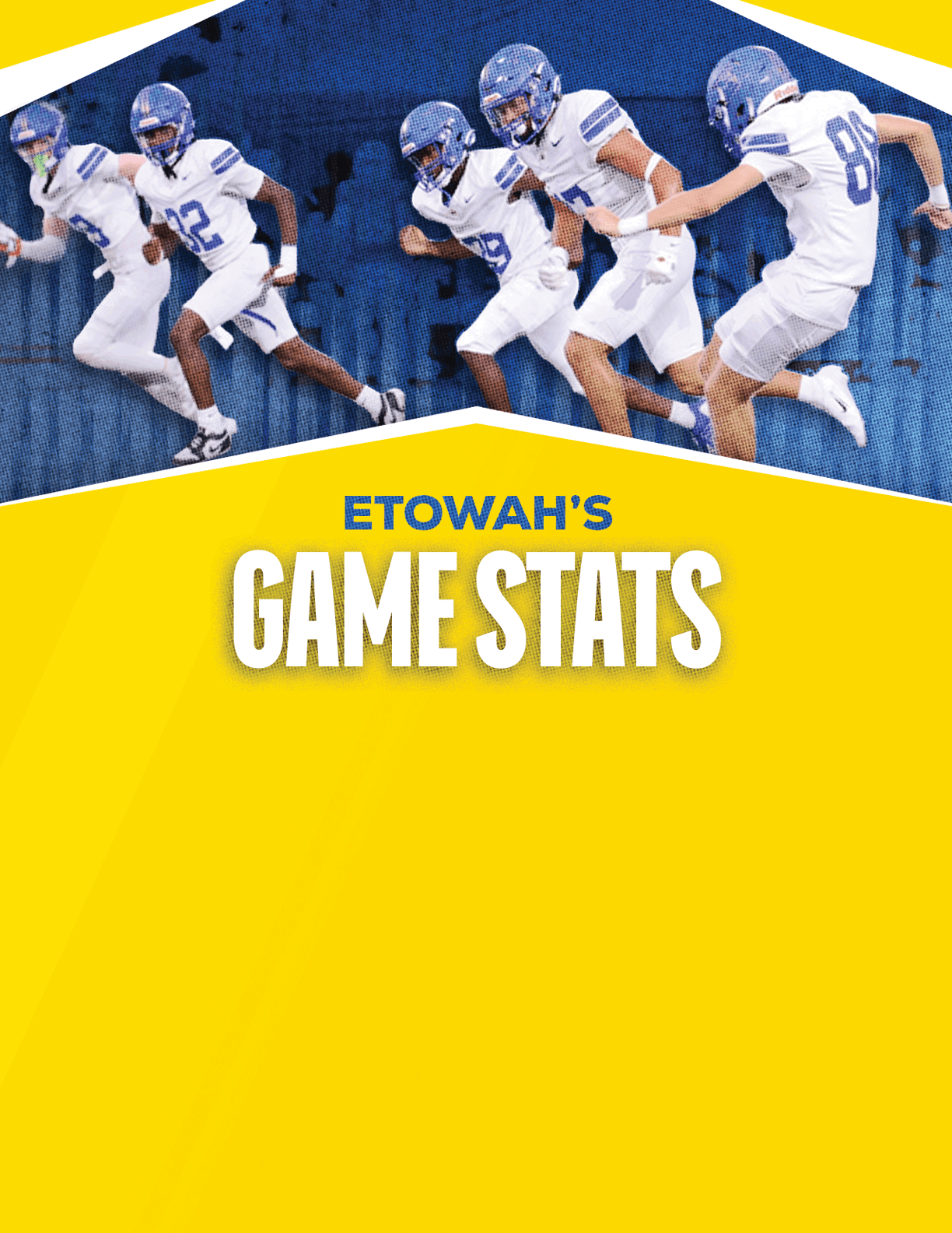 A gold colored sign that says “Mountain Vista's Game Stats". Description generated by AI