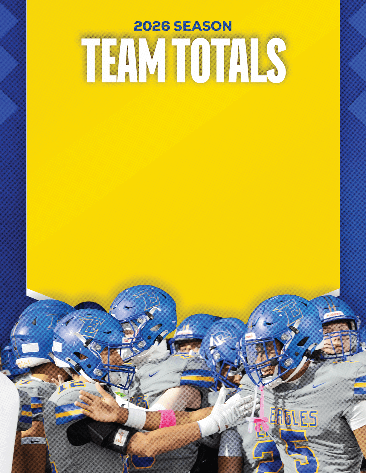 A group of football players standing on a field. Description generated by AI