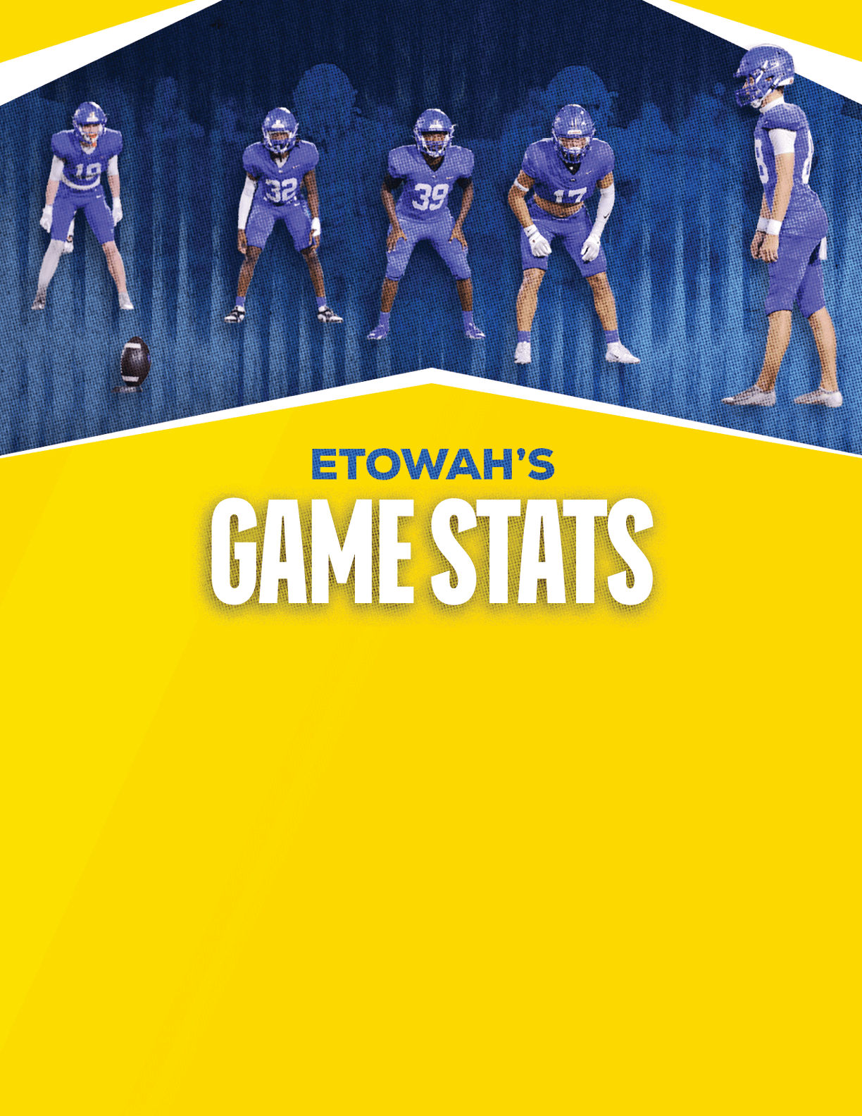 A gold colored sign that says “Mountain Vista's Game Stats". Description generated by AI