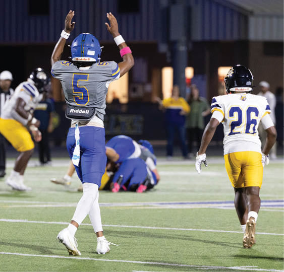 A group of football players celebrating a victory. AI generated content