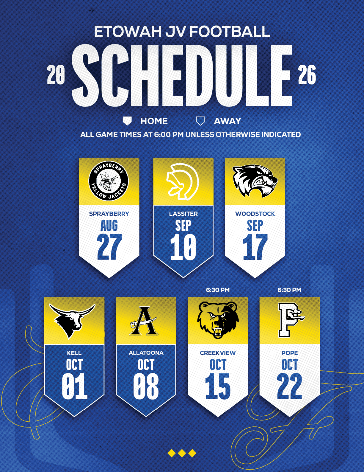 A football schedule for the 2014 season. Description generated by AI