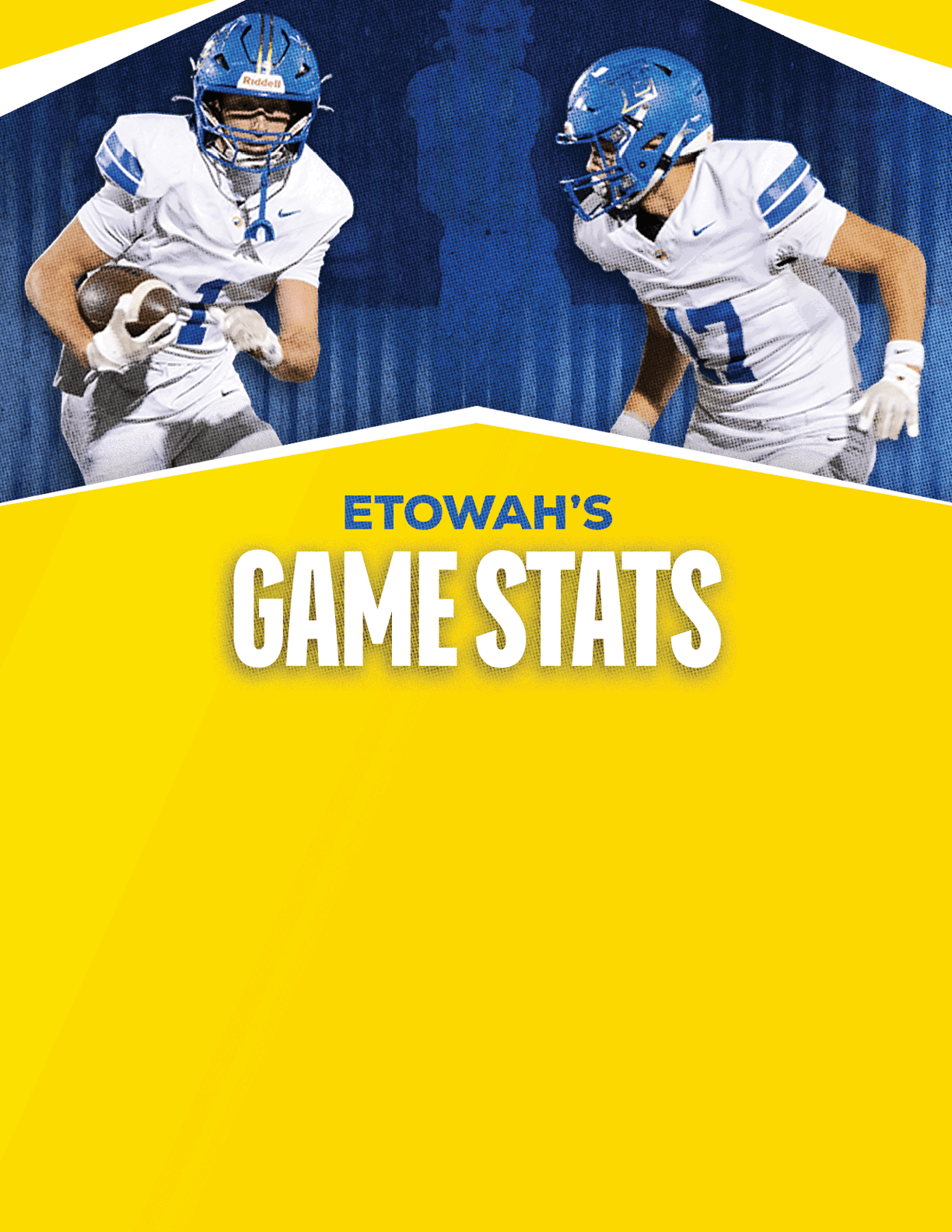 A gold colored sign that says “Mountain Vista's Game Stats". Description generated by AI