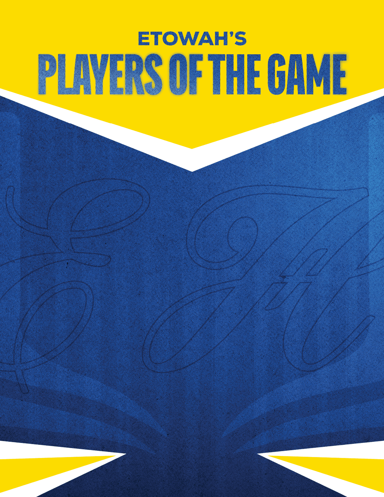 A poster for Mountain Vista's Players of the Game. Description generated by AI