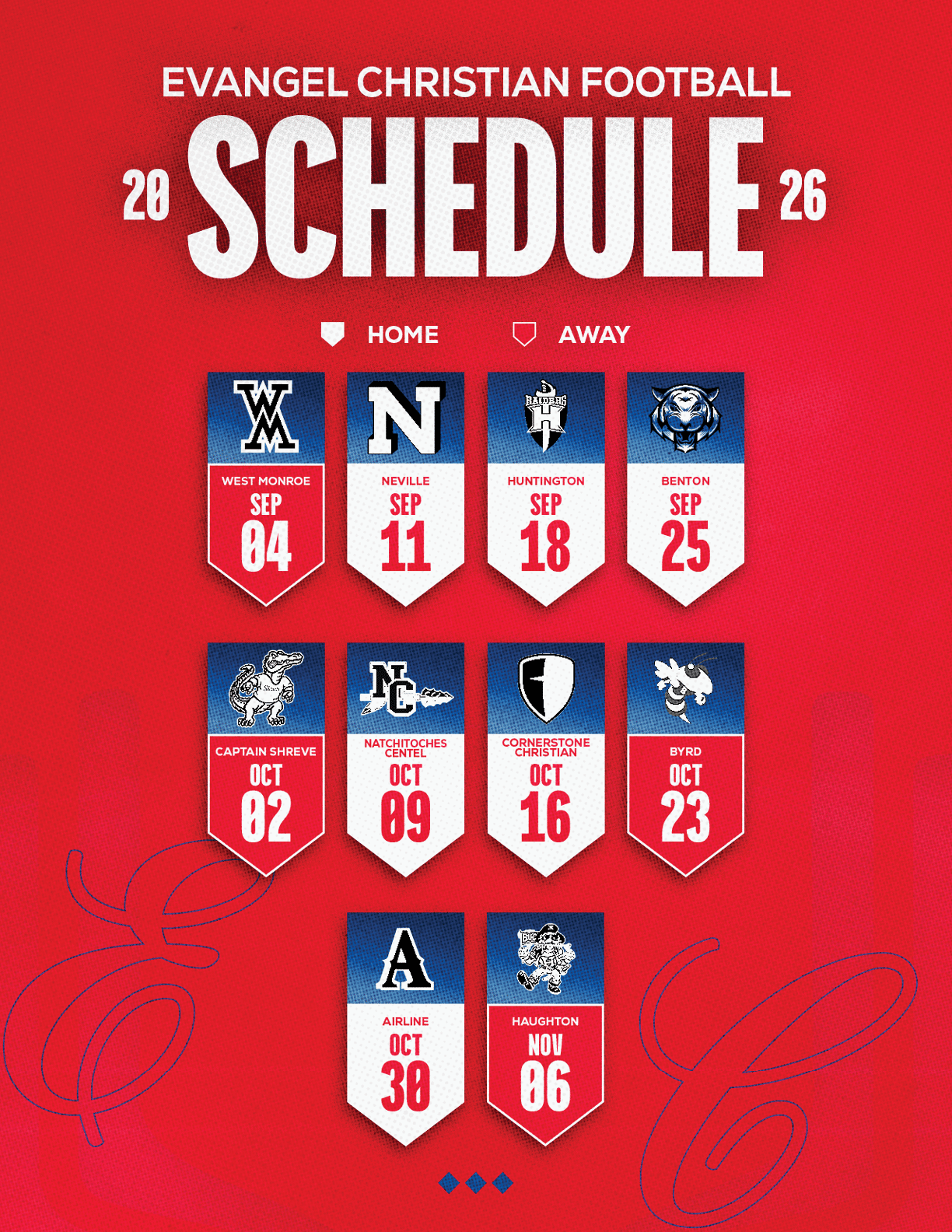 A football schedule for the 2014 season. Description generated by AI