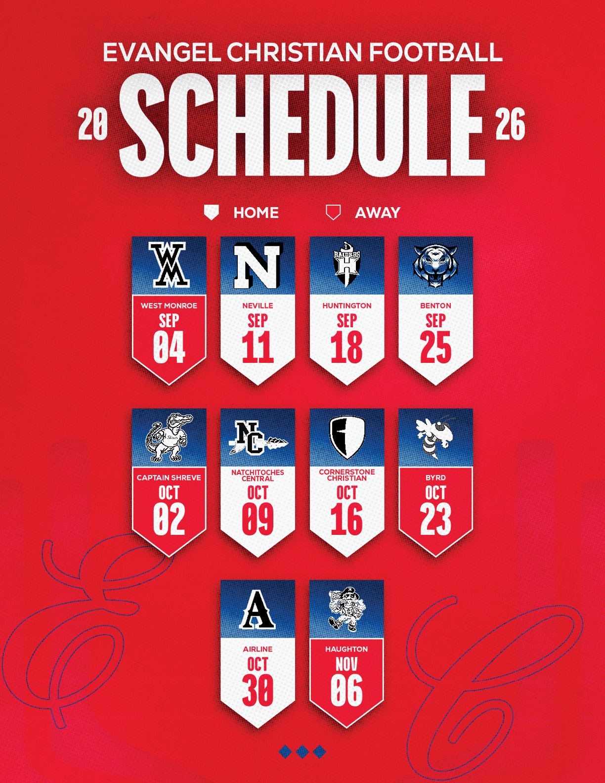 A football schedule for the 2014 season. Description generated by AI