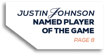 PAGE 8,JUSTIN JOHNSON NAMED PLAYER OF THE GAM