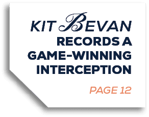 PAGE 12,KIT BEVAn Records a Game Winning IntERCEPTIO
