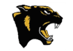 A stylized roaring panther head in black and yellow colors facing right. Description generated by AI
