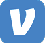 A blue square with a white V on it. AI generated content