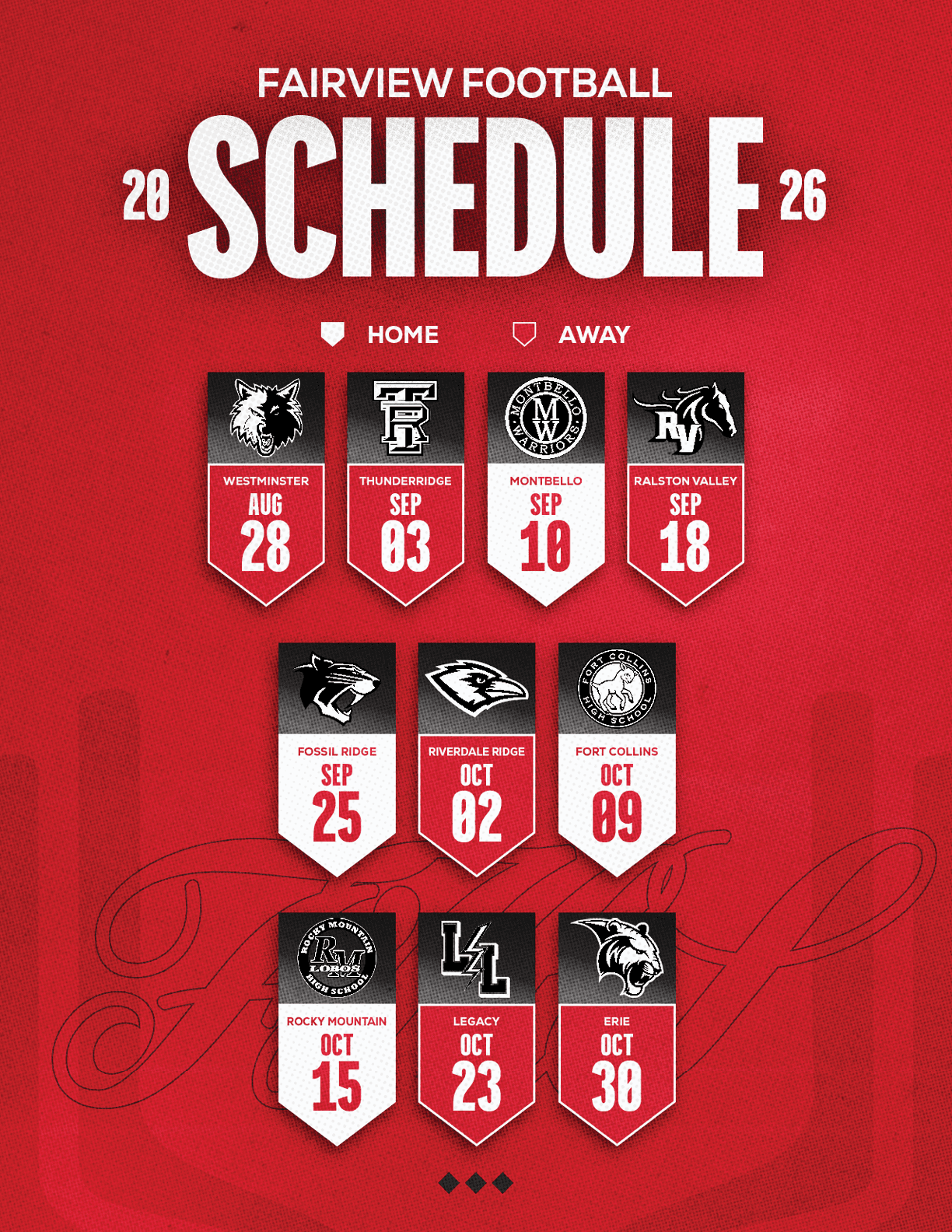 A football schedule for the 2014 season. Description generated by AI