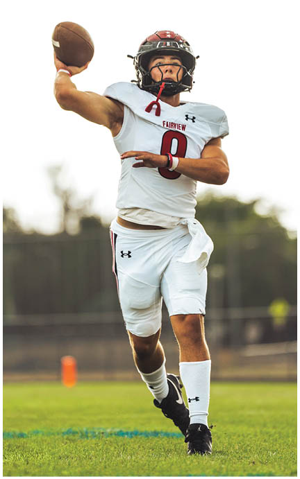 A football player wearing a blue jersey with the number 58 on it. Description generated by AI