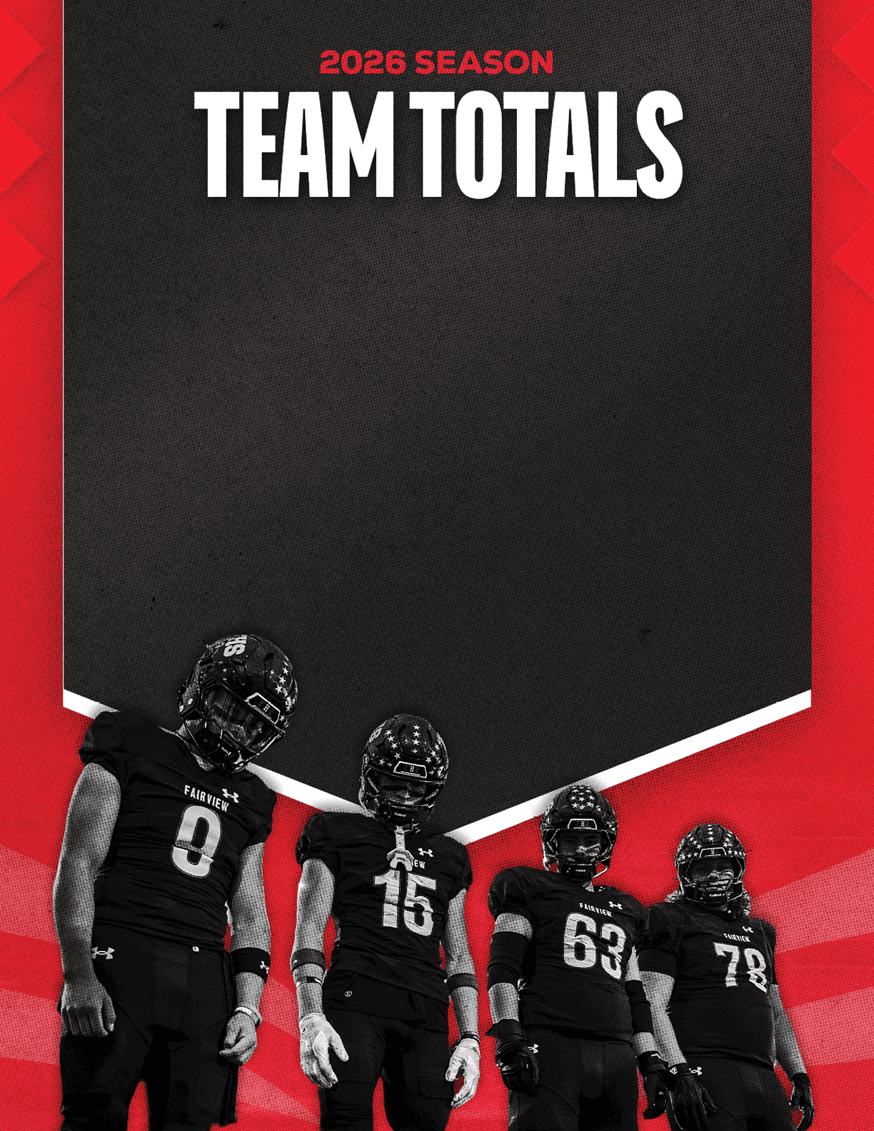 A group of football players standing on a field. Description generated by AI